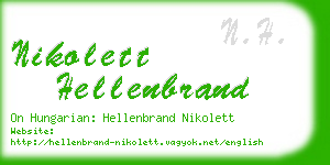 nikolett hellenbrand business card